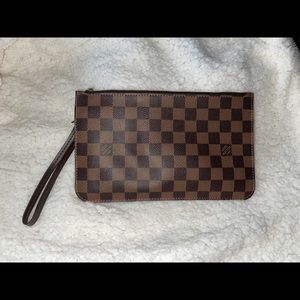 Authentic Louis Vuitton Damier Ebène wristlet